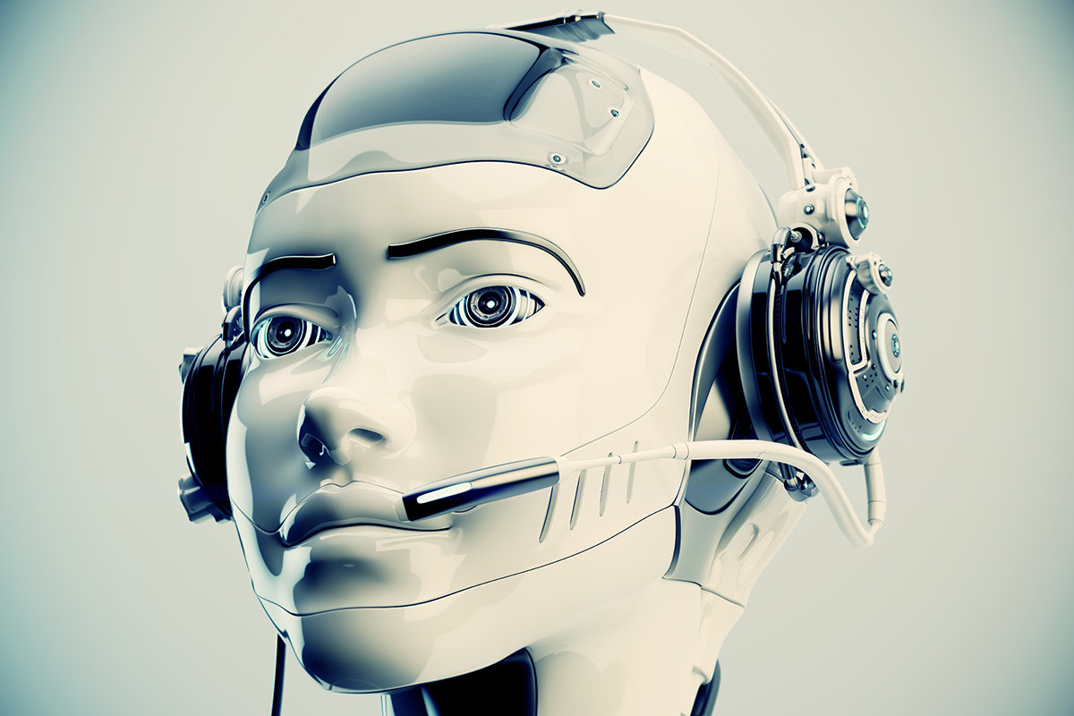 An humanoid-like robot head.
