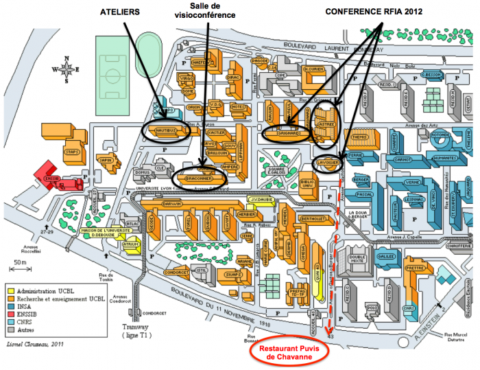 Plan des salles de la conférence RFIA 2012